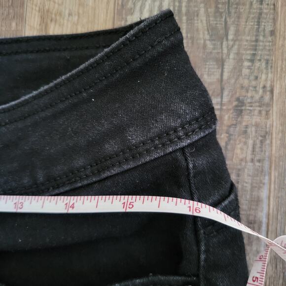 Monkey Ride Black Skinny Jeans Women’s Size 17 Cuffed Ankle Stretch Denim - Picture 5 of 9